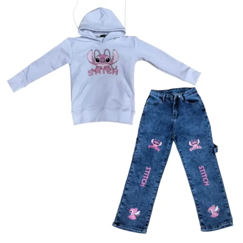Ensemble Fille Hoodie + Jean Stitch