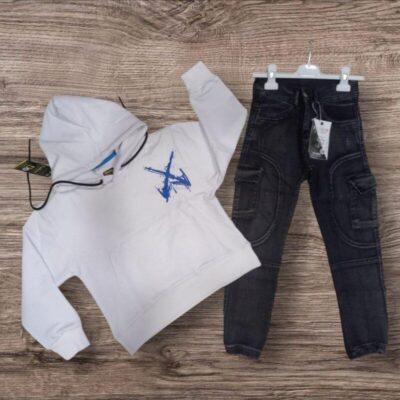 Ensemble Streetwear Enfant – Sweat à Capuche et Jean