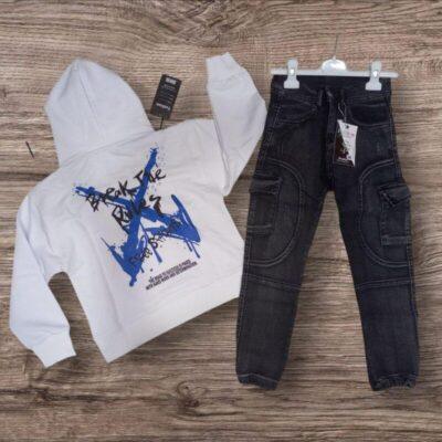 Ensemble Streetwear Enfant – Sweat à Capuche et Jean