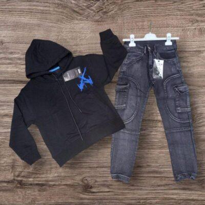 Ensemble Streetwear Enfant – Sweat à Capuche et Jean