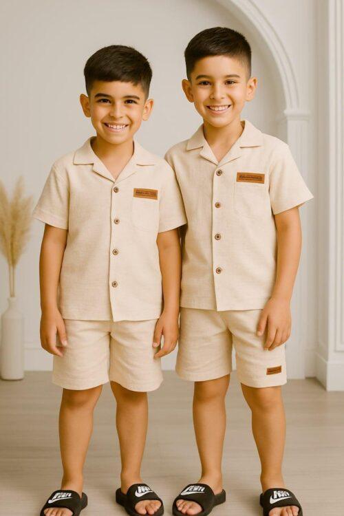 ensemble garçon chemise & short