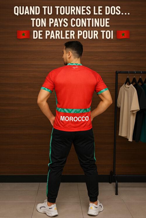 Survêtement marocain - vue de dos avec l'inscription Morocco