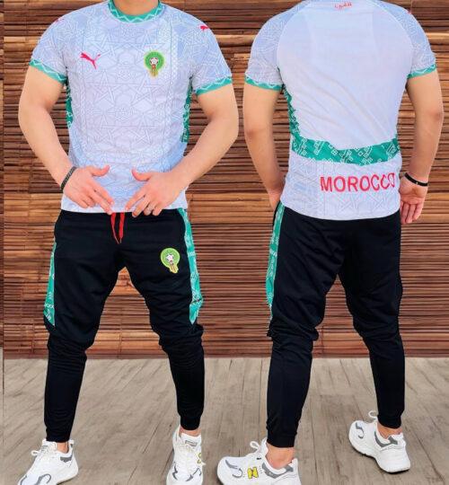 Survêtement du Maroc disponible en rouge, vert et noir